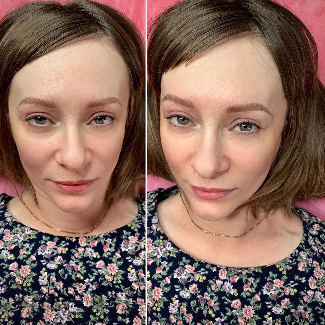 Перманентный макияж редких бровей в Хабаровске | До и после