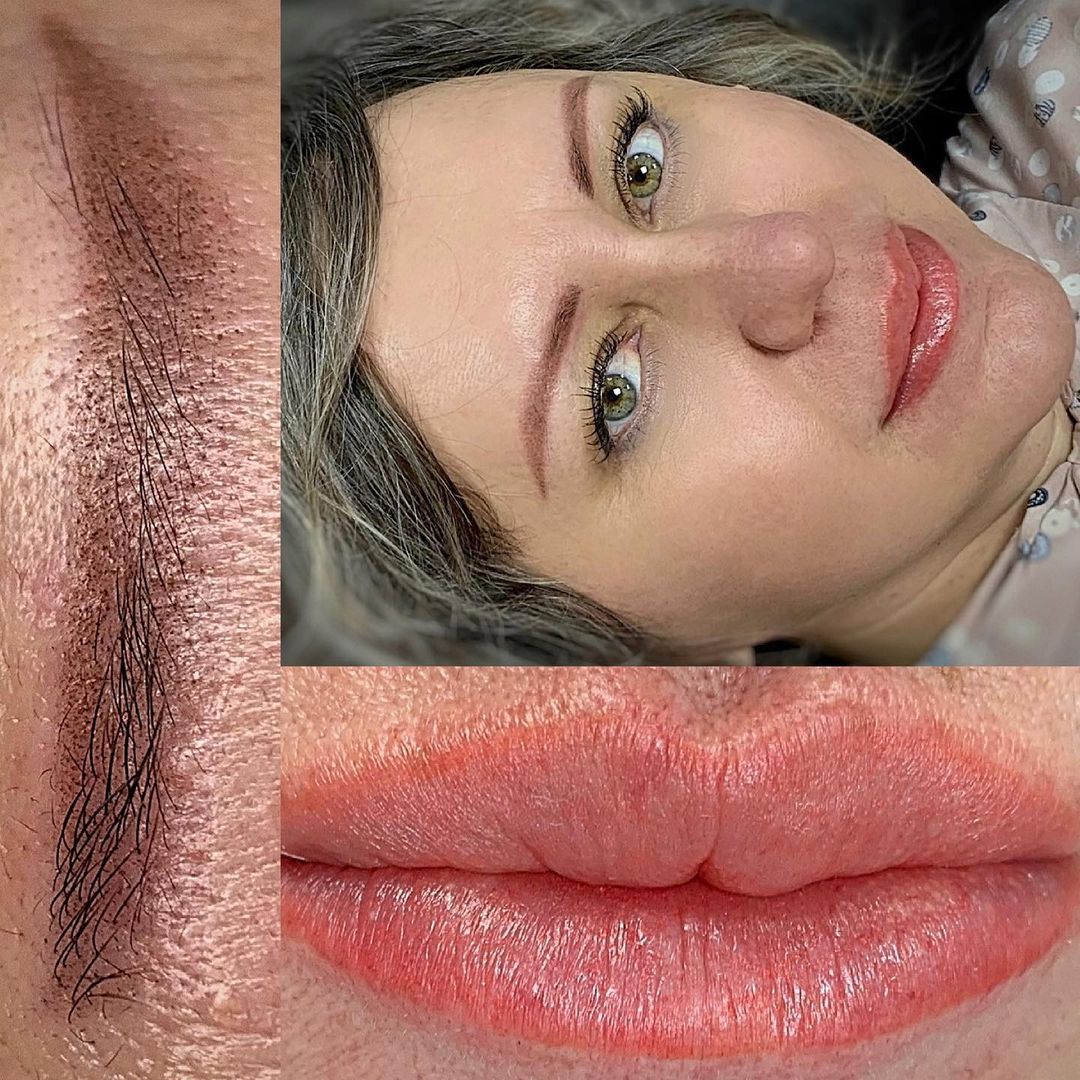 Пудровые брови и перманентный макияж губ одновременно | Хабаровск