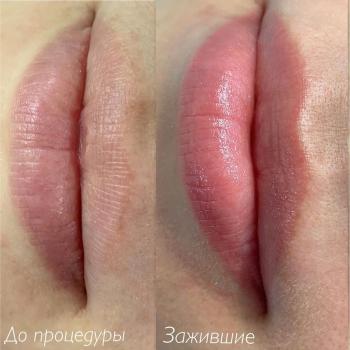 Перманентный макияж губ спустя месяц | Хабаровск