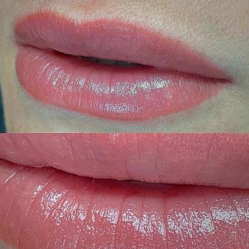 Перманентный макияж губ после первичной процедуры | Хабаровск