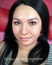Перманентный макияж бровей до и после коррекции | Хабаровск | Глущенко Оксана