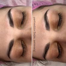 Перманентный макияж бровей до и после коррекции|Хабаровск