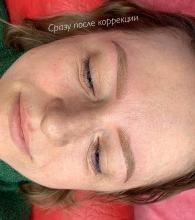 Татуаж бровей до и после коррекции перманентного макияж | Хабаровск