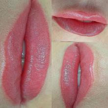 Перманентный макияж губ после первичной процедуры | Хабаровск