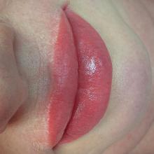 Перманентный макияж губ сразу после коррекции | Хабаровск