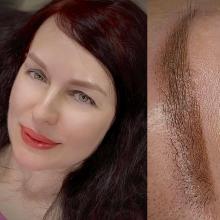 Перманентный макияж бровей после коррекции в Хабаровске