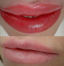 Перманентный макияж губ до и после первичной процедуры | Хабаровск