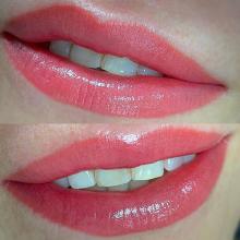 Перманентный макияж губ после первичной процедуры в Хабаровске